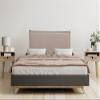 DHOME Plain Natural Linen Upholstered Headboard with Trim, Earth, 80 x 105 cm with Legs (for 70/80 cm Beds) view 3