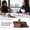 SINQERISHT iPhone 11 Pro Max 3-in-1 Wallet Case with Lanyard, Zipper and Card Slots, Brown view 4