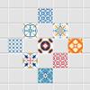 INDIGOS UG Tile Stickers for Bathroom and Kitchen, Colorful Set 069 Theben, 30 x 30 cm, 63 Pieces, Self-Adhesive Floor and Wall Tiles view 1