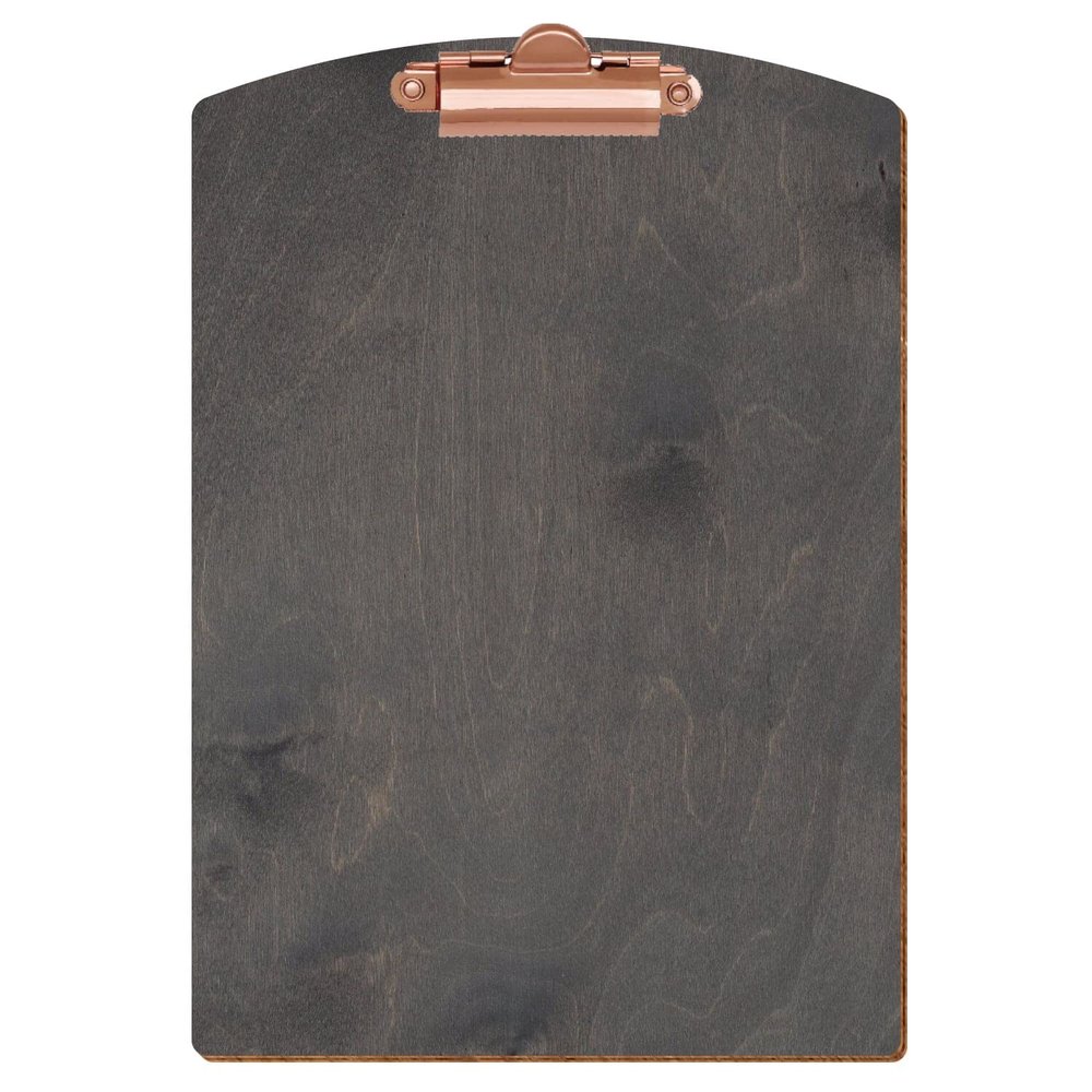 Btic Gray Wooden Clipboard, Segment Shape, for A3–A6, 3 mm Birch Plywood