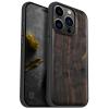 Carveit Wooden Case for iPhone 14 Pro, Dark Wood World Map view 1