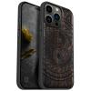 Carveit Wooden Case for iPhone 14 Pro Max, Dark Wood Yin Yang Paisley view 1
