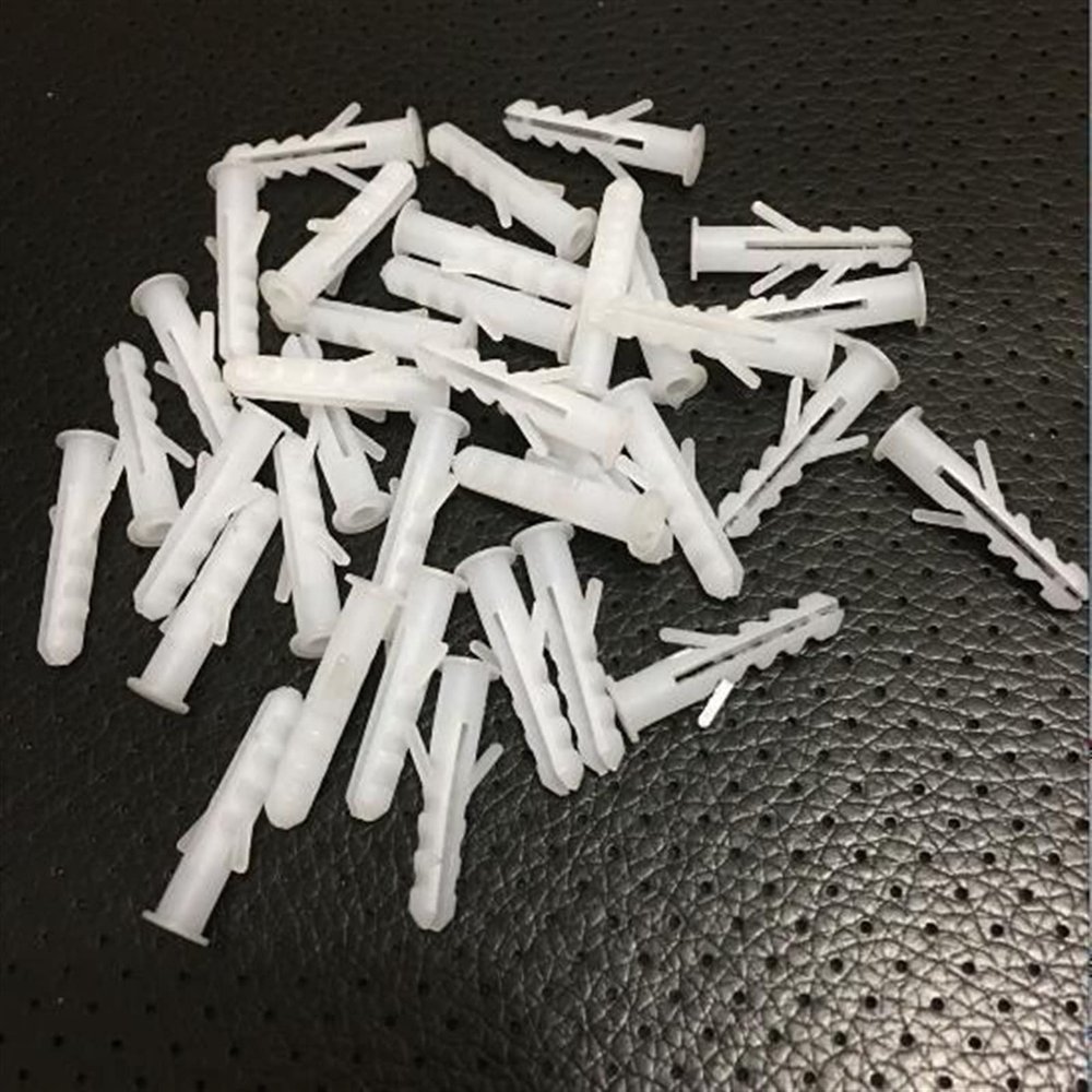 Plastic Expansion Wall Plugs, 1,000 Pieces, 5 mm/6 mm