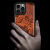Carveit Wooden Case for iPhone 14 Pro Max, Plum Cherry Blossom Fuji view 2