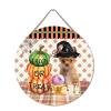 Trick or Treat Wooden Pallet Sign, Happy Fall Halloween Decor view 1