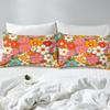 Groovy Flower Boho Bedding Set for Kids, Retro Floral Microfiber view 4