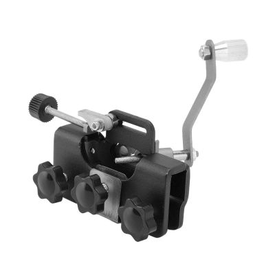 Portable Hand-Crank Chainsaw Sharpener, Aluminum Alloy, Black
