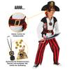 Morph Pirate Costume for Kids, Halloween Costume for Boys, 7–9 Years view 4
