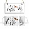 Personalized Musician Mug – Coffee Mug with Sheet Music, Trumpet and Name (Black and White) view 1