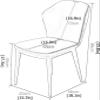 XADITON Set of 4 Faux Leather Dining Chairs with Metal Legs, Gray view 3