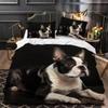 VASENA Boston Terrier Bedding Set, 200 x 200 cm, 3-Piece Microfiber view 3
