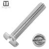 Techtanium M4 x 8 mm Slotted Flat-Head Screws, A2 Stainless Steel, DIN 85, 200 Pack view 2