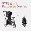 smarTrike STR3 Foldable Toddler Tricycle with Stroller Certification, 6-in-1, Ages 1–3, Black view 4