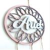 Personalized Wooden Dream Catcher with Name, Handmade Bedroom and Nursery Decor view 2