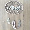 Personalized Wooden Dream Catcher with Name, Handmade Bedroom and Nursery Decor view 3