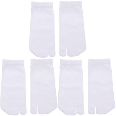 SOIMISS 3 Pairs Short Breathable Cotton Five-Toe Socks for Sports and Home