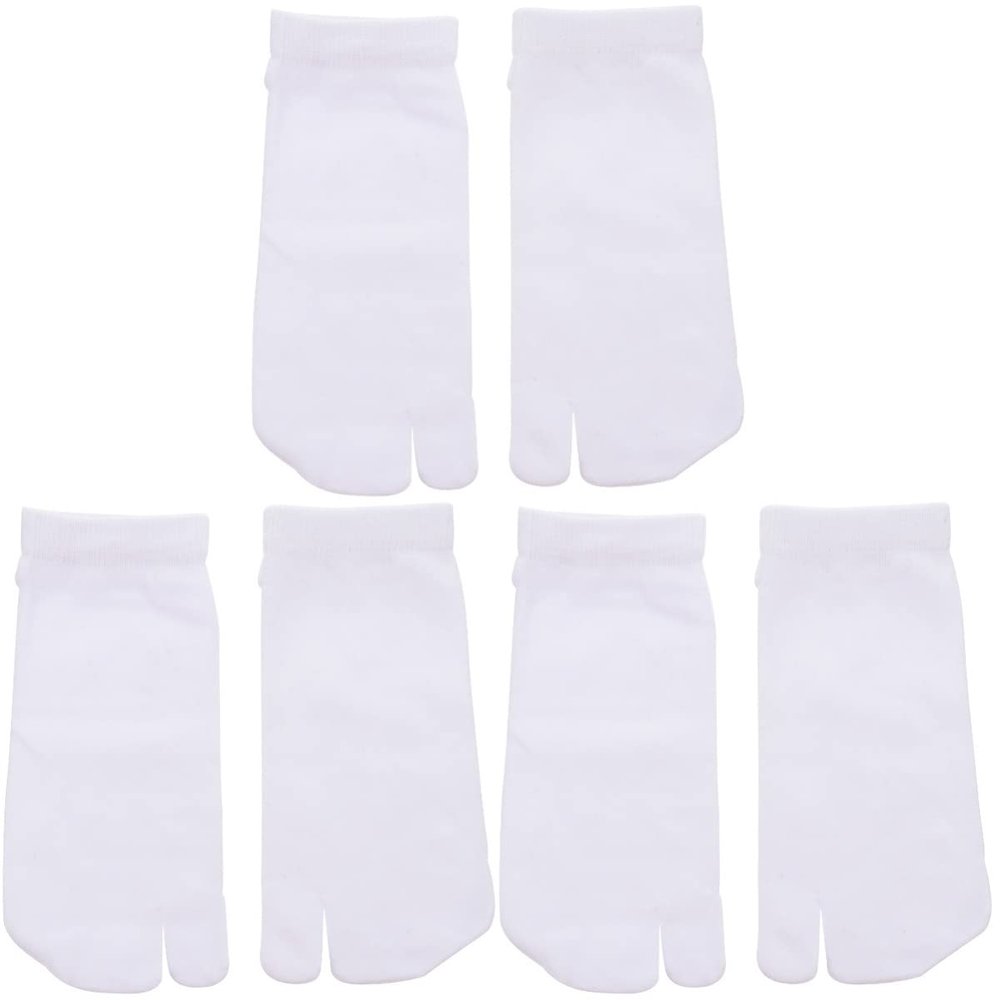 SOIMISS 3 Pairs Short Breathable Cotton Five-Toe Socks for Sports and Home