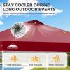 EAGLE PEAK Pop-Up Canopy Tent, 3 x 3 m, Instant Setup, Straight Legs, Burgundy Red view 2