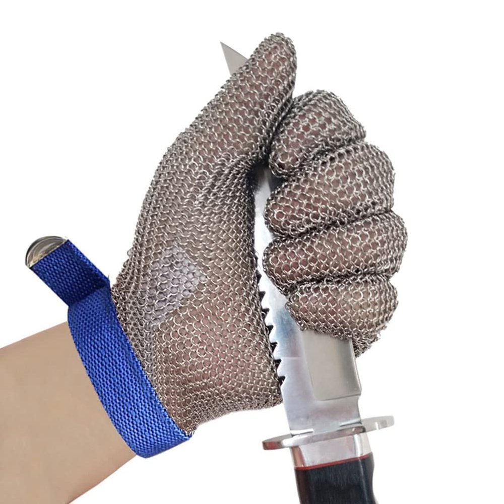 BCPPO Cut-Resistant Stainless Steel Chainmail Glove, 1-Piece/XL