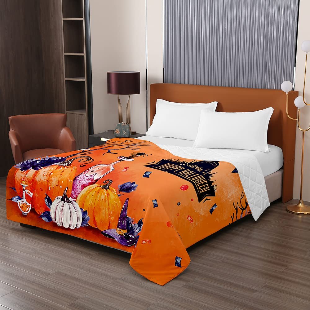 Odot 3D Halloween Quilted Bedspread, Style 3, 220 x 240 cm