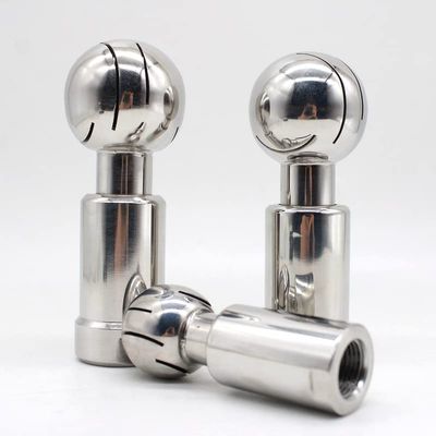 BSP 1/2"–2" SS304 Stainless Steel Rotary Spray Ball, Sanitary Female Thread, CIP Tank Cleaning Head, 360° Coverage, Wash Connection, 1 pc, 1-1/4"