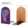 Cosmic Elephant Trippy Animal Bookends for Shelves view 2