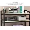 GUODDM Wooden Desk Organizer, Adjustable 2-Tier Desktop Bookshelf and Printer Stand view 4