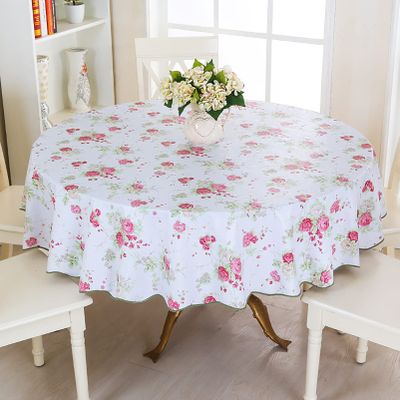 YWBXSHKD Round Waterproof PVC Tablecloth, 180 cm Diameter