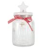 Herz & Heim Leonardo Glass Cookie Jar, Personalized with Your Name, Christmas, Elongated, Star view 1