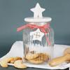 Herz & Heim Leonardo Glass Cookie Jar, Personalized with Your Name, Christmas, Elongated, Star view 2