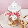 Herz & Heim Leonardo Glass Cookie Jar, Personalized with Your Name, Christmas, Elongated, Star view 4