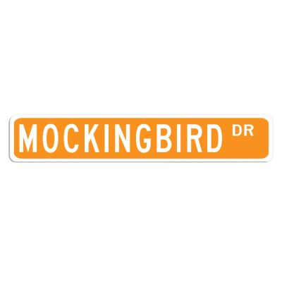 Mockingbird Street Sign, Custom Decorative Wall Art for Café, Bar, Office, or Veranda