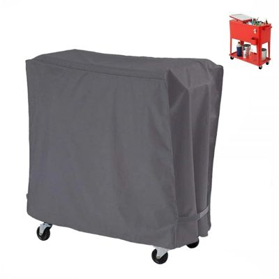 SEEDDFF Cooler Cart Dust Cover, Waterproof Grill Cover, UV-Resistant Beverage Cart Protective Cover, Outdoor Garden Rain and Snow Cover (Dark Grey)