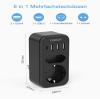 TESSAN Dual Socket Adapter with 3 USB-C and 1 USB-A, Black view 2