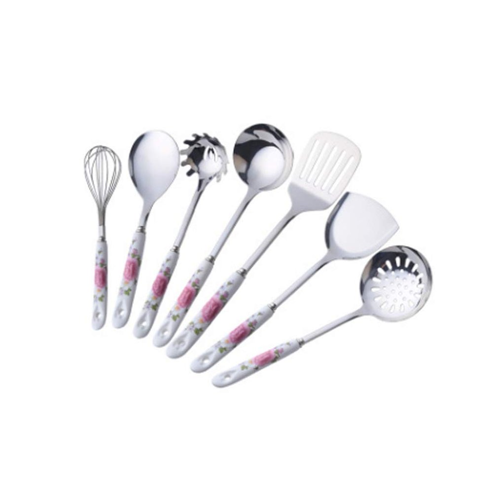 MOBEBI Stainless Steel 7-Piece Cooking Utensil Set, One Color
