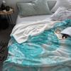 Boceoey Soft Flannel Fleece Blanket, 150 x 200 cm, Sea Blue view 3