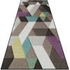 HUAXIQUE Purple Geometric Washable Runner Rug, 90 x 260 cm view 1