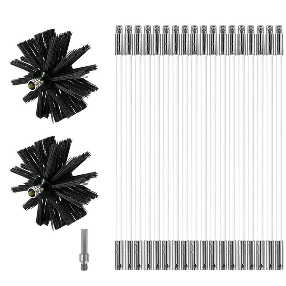 MOCNT Chimney Brush Cleaning Kit with Flexible Rods