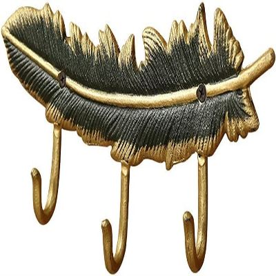 EdirFtra Vintage Cast-Iron Wall Hook, 3 Hooks, 32.5 × 14 cm
