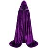 qikqik Hooded Velvet Cloak, Purple, XL view 1