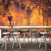 BOEERLCNL 3D Wallpaper, Fire-Colored Rust Nostalgia Wall Mural view 2