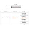sourcing map 5-Pack 6 x 50 mm Cylindrical Dowel Pins, 304 Stainless Steel view 2