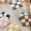 FANSU Chair Cushion, Checkerboard Seat Cushion, 40 x 40 cm, Green view 4