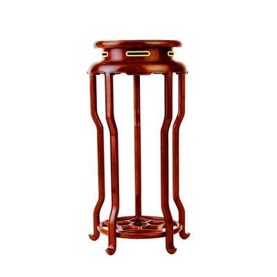 UNNS Wooden Vase Stand Base Holder, High-Foot Flower Stand, Purple Sandalwood, Red Rosewood Bonsai Shelf (Color: A)