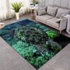 3D Sea Turtle Rug for Kitchen, Bathroom, Entryway, Living Room or Bedroom, Blue Ocean Underwater Animal Pattern, Non-Slip Flannel Carpet, Pattern 4, 120 x 160 cm view 1