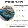 3D Sea Turtle Rug for Kitchen, Bathroom, Entryway, Living Room or Bedroom, Blue Ocean Underwater Animal Pattern, Non-Slip Flannel Carpet, Pattern 4, 120 x 160 cm view 2