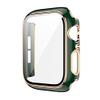 AEMALL Glass Screen Protector Case for Apple Watch Series 7/8, 41 mm, Green/Rose Gold view 1