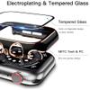 AEMALL Glass Screen Protector Case for Apple Watch Series 7/8, 41 mm, Green/Rose Gold view 3