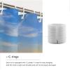 BYJING Art Natural Seascape Sunset Birds Shower Curtain Set with Hooks, Blue Sky Bridge, Opaque Weighted Hem, 120 x 180 cm view 4