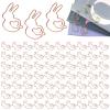 Cyrank Bunny Paper Clips, 100 Pieces, Rose Gold view 1